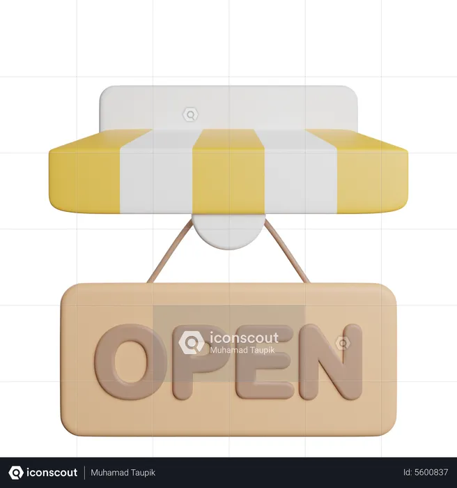 Open Shop  3D Icon