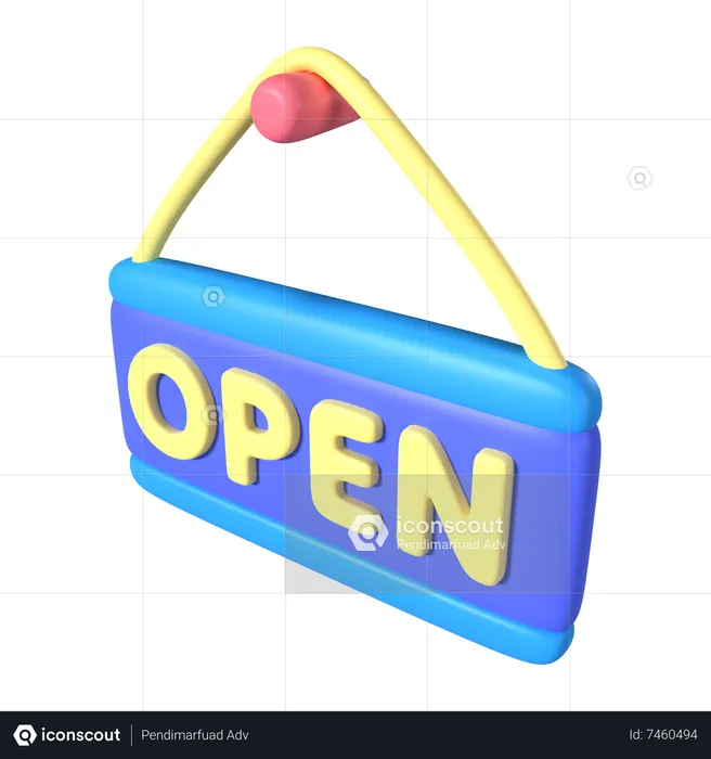 Open Sign  3D Icon