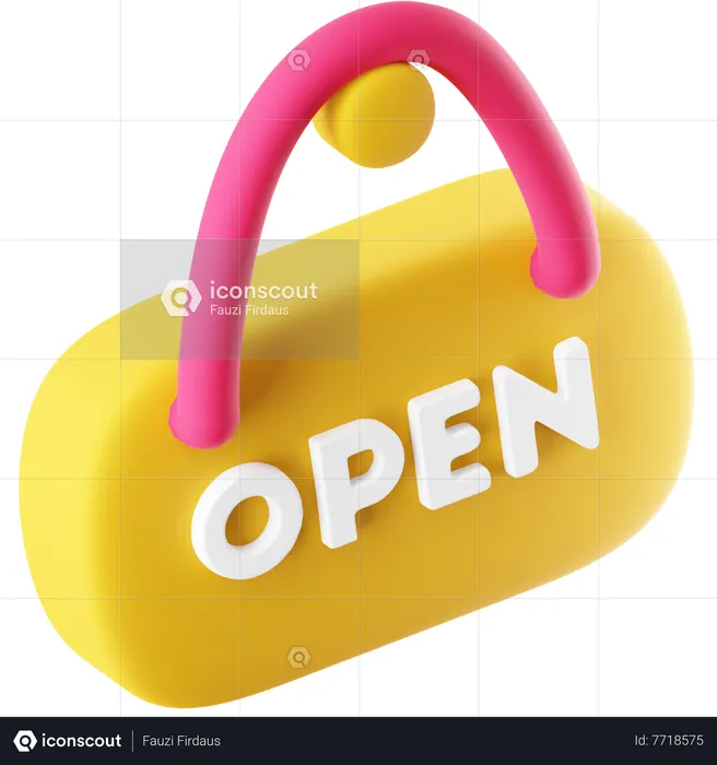 Open Sign  3D Icon