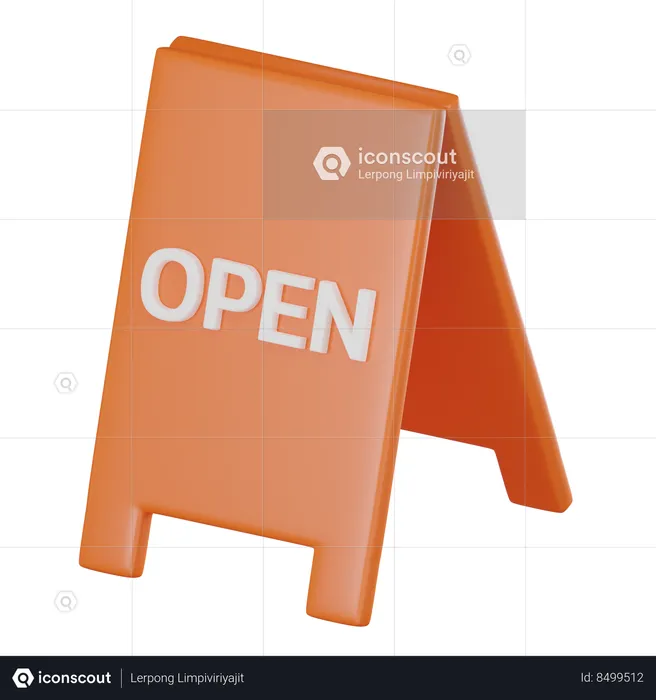 Open Sign  3D Icon