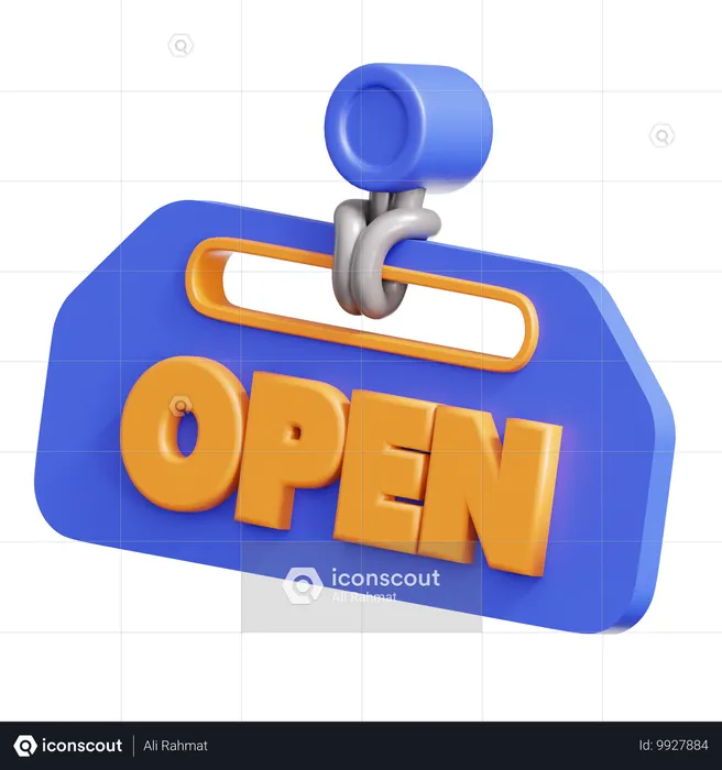 Open Sign  3D Icon