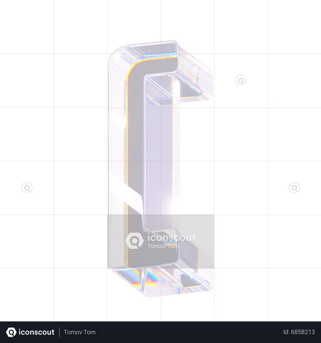 Open Square Bracket  3D Icon