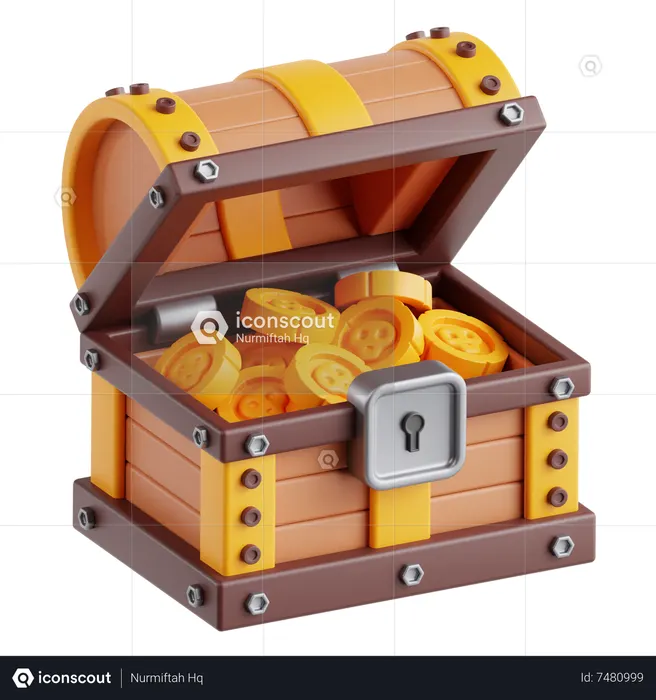 Open Treasure Chest  3D Icon