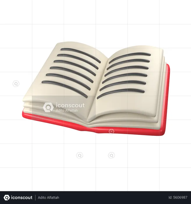 Opened Book  3D Icon