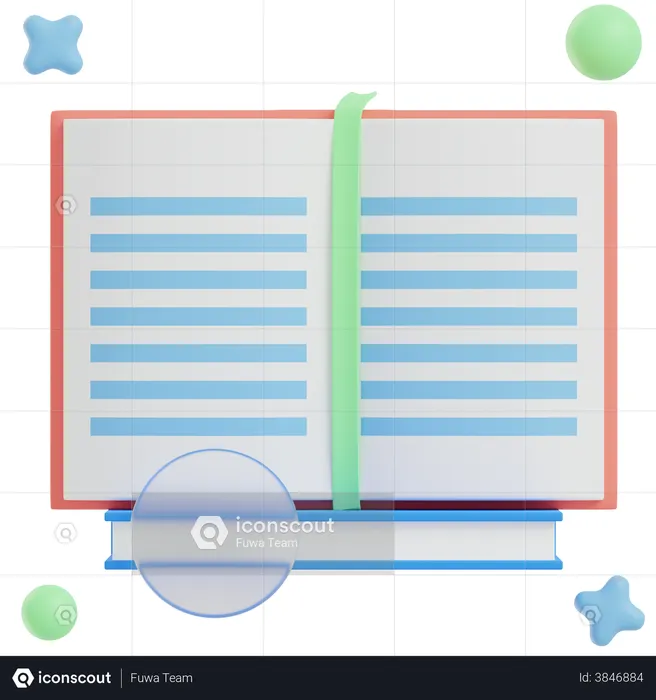 Opened Book  3D Icon