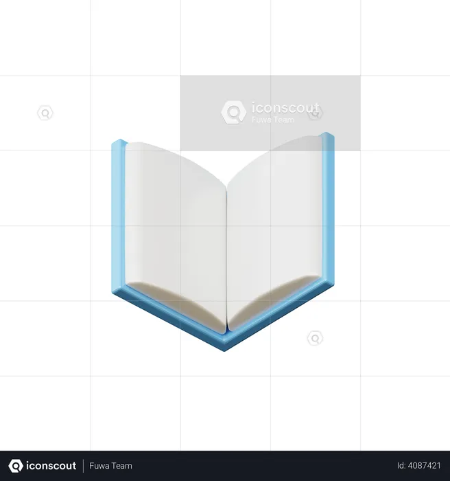Opened Book  3D Illustration