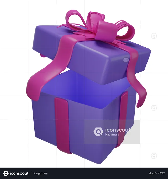 Opened Gift Box  3D Icon