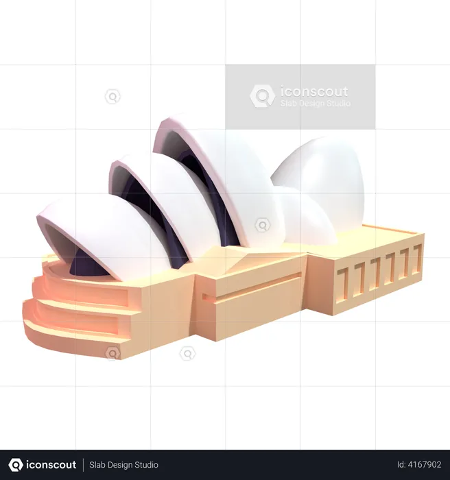 Opera house  3D Illustration