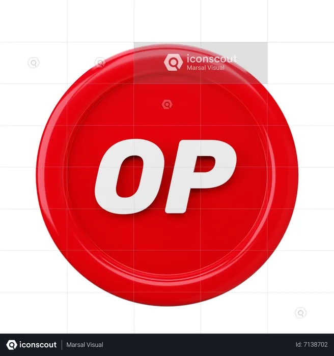 Optimismus OP-Münze  3D Icon