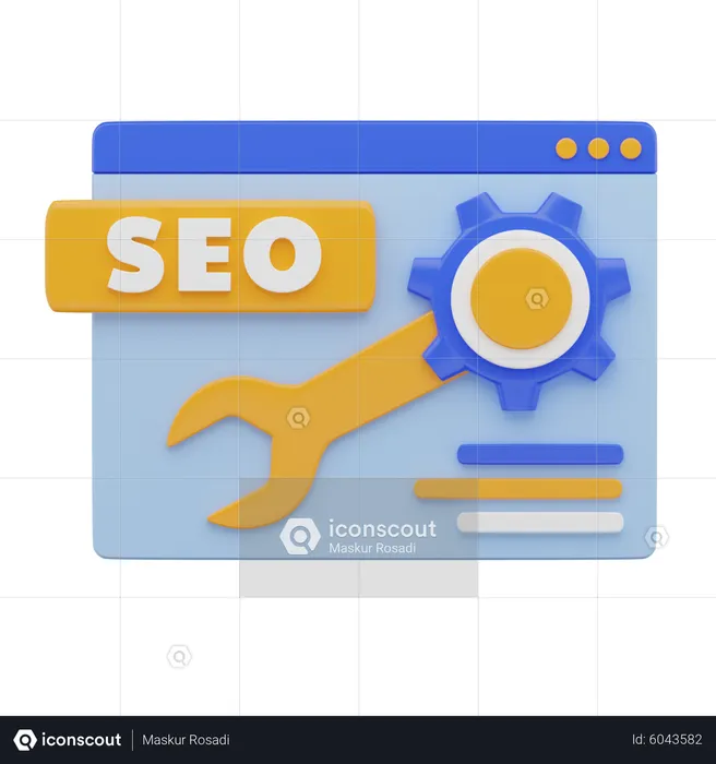 Optimización del código seo  3D Icon