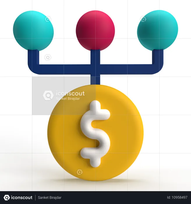 Dólar de optimización  3D Icon