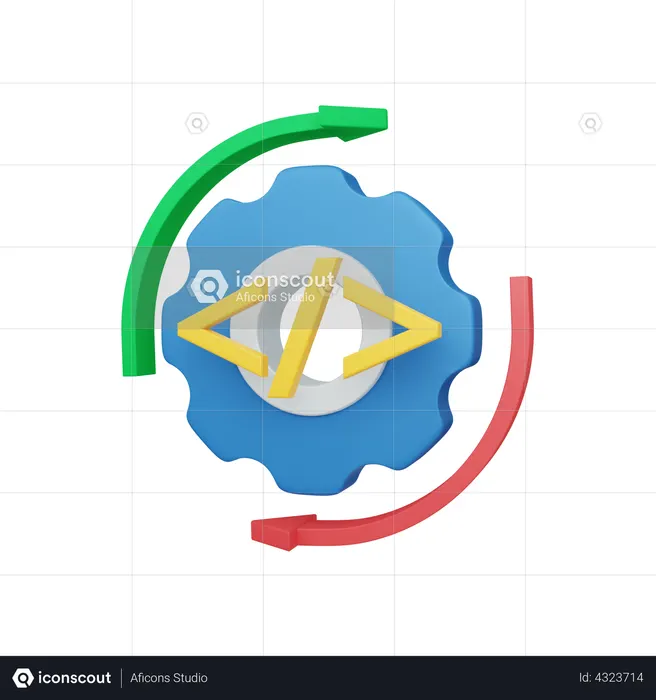 Optimization Code  3D Illustration