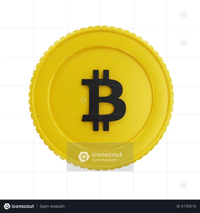 Bitcoin d'or  3D Icon