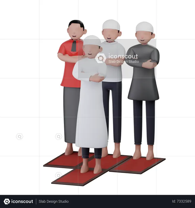 Oración musulmana  3D Icon