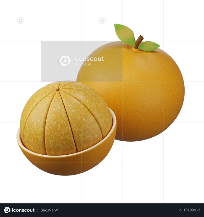 Orange 3d icon  3D Icon