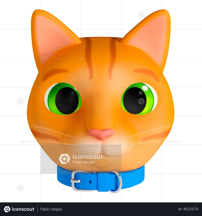 Orange Cat  3D Illustration