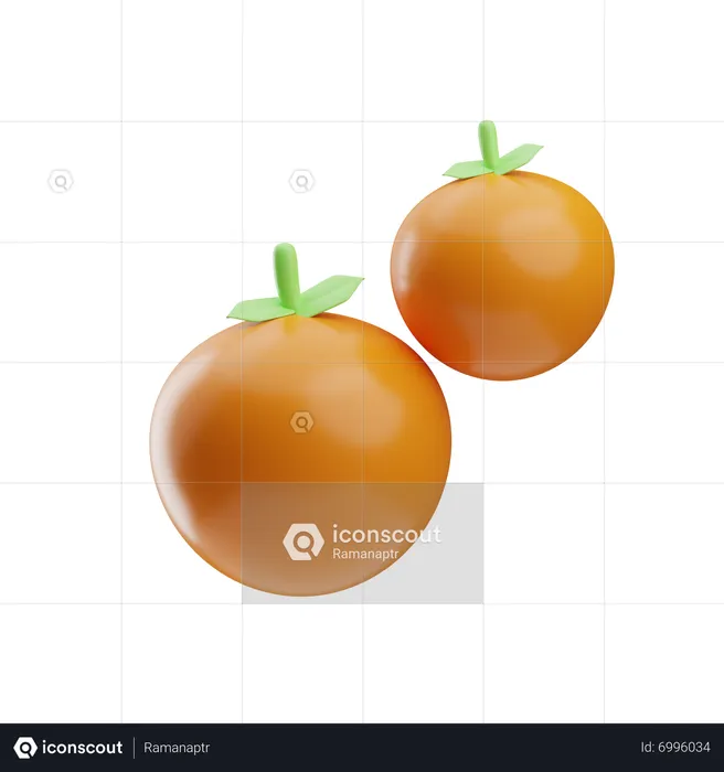 Orange Fruit  3D Icon