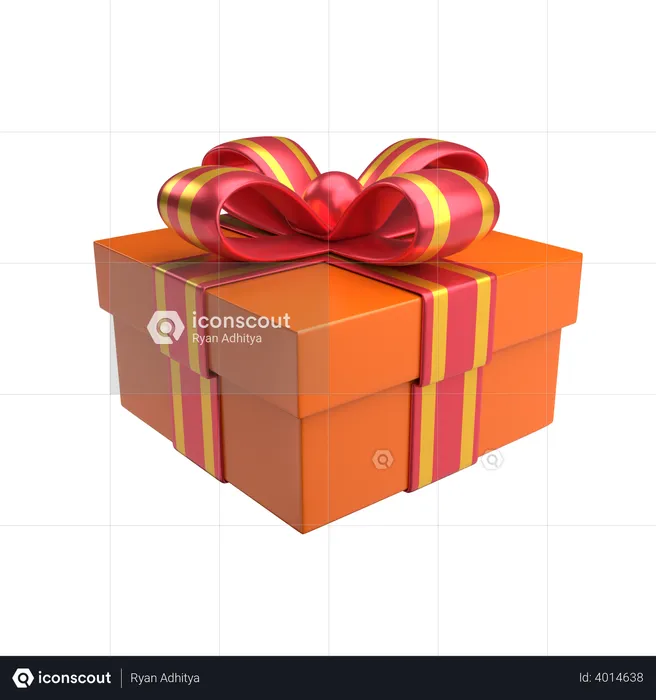Orange Gift  3D Illustration