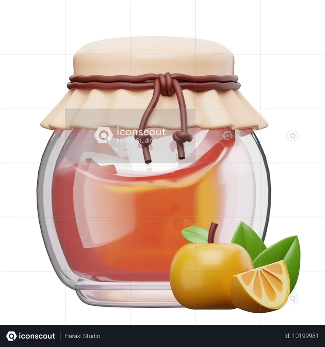 Orange Jar  3D Icon