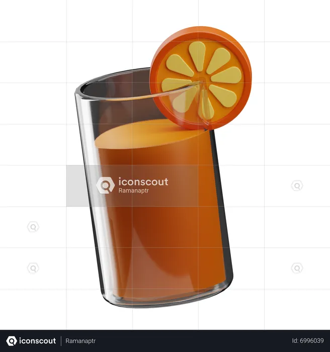 Orange Juice  3D Icon