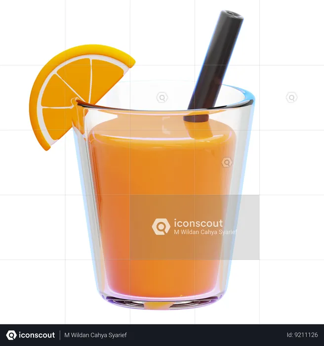 ORANGE JUICE  3D Icon