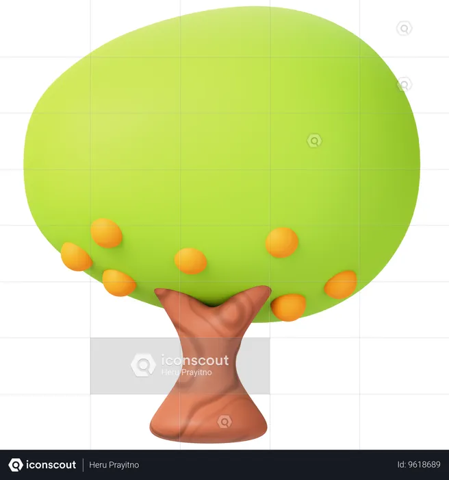 Orange Tree  3D Icon