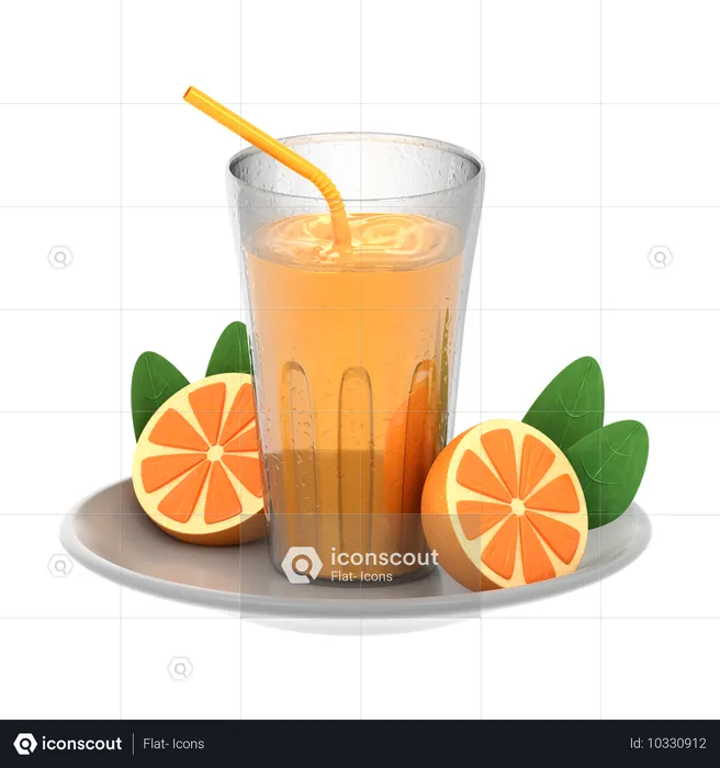 Orangensaft  3D Icon