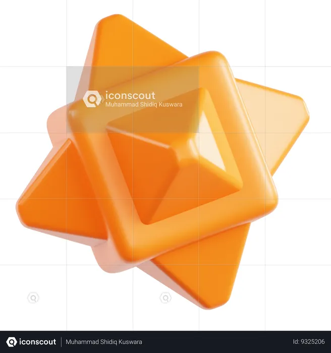 OrangeStar Abstract Shape  3D Icon