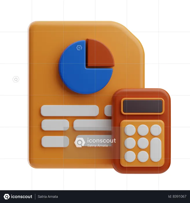 Orçamento de trabalho  3D Icon