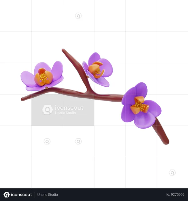 Orchid  3D Icon
