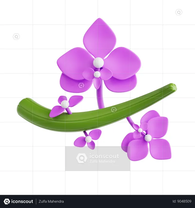 Orchid  3D Icon