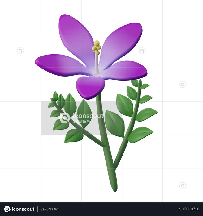 Orchid Flower  3D Icon