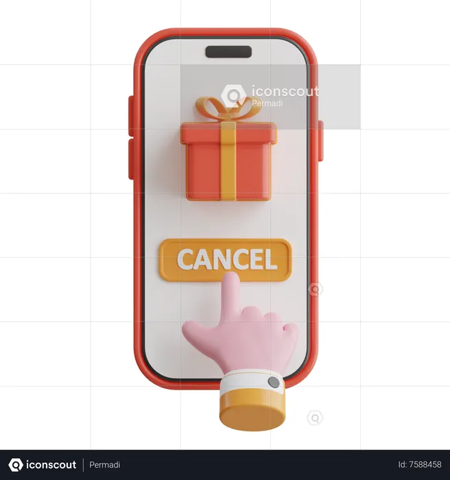 Order Cancellation  3D Icon