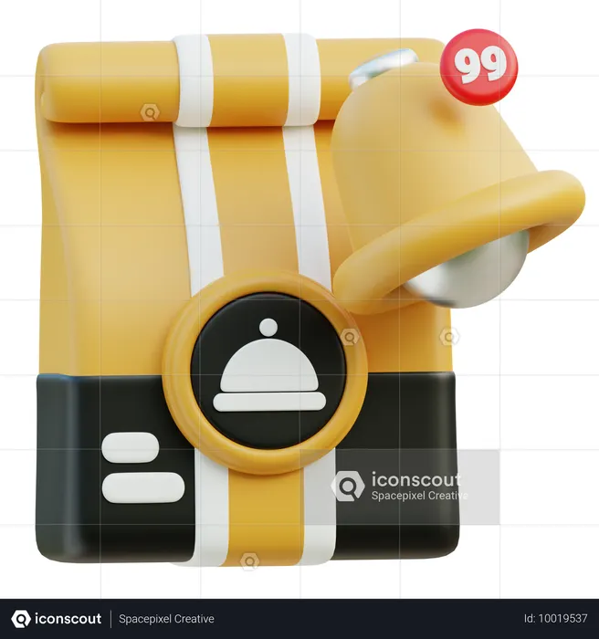 注文状況通知  3D Icon