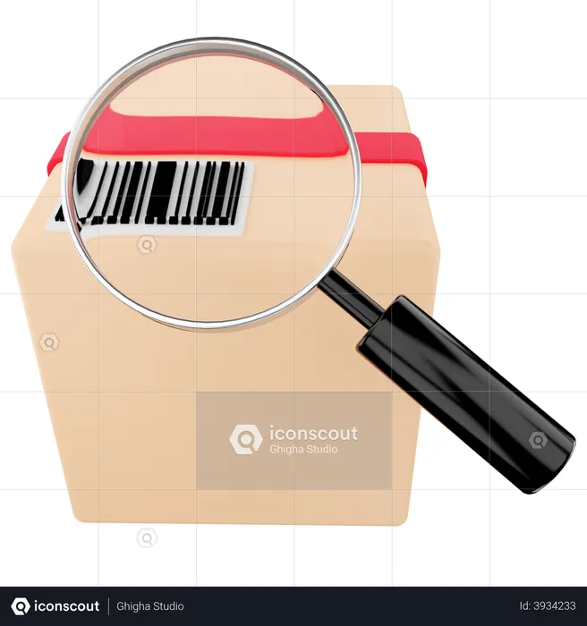 Order tracking code  3D Icon