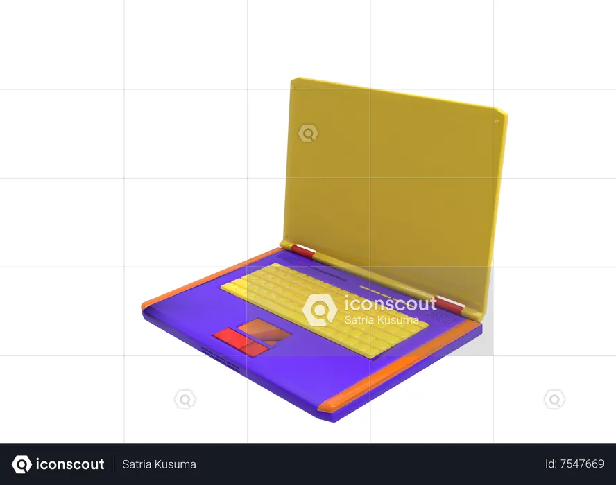 Ordinateur portable  3D Icon