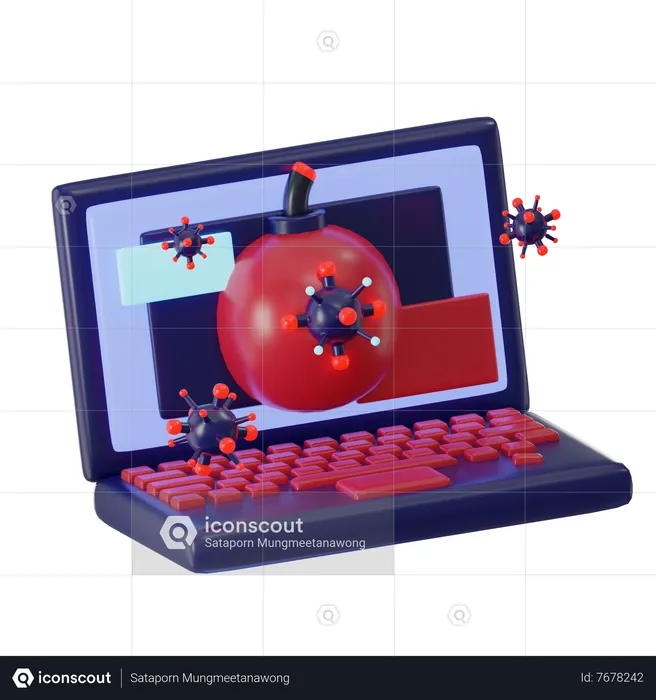 Bombe pour ordinateur portable  3D Icon