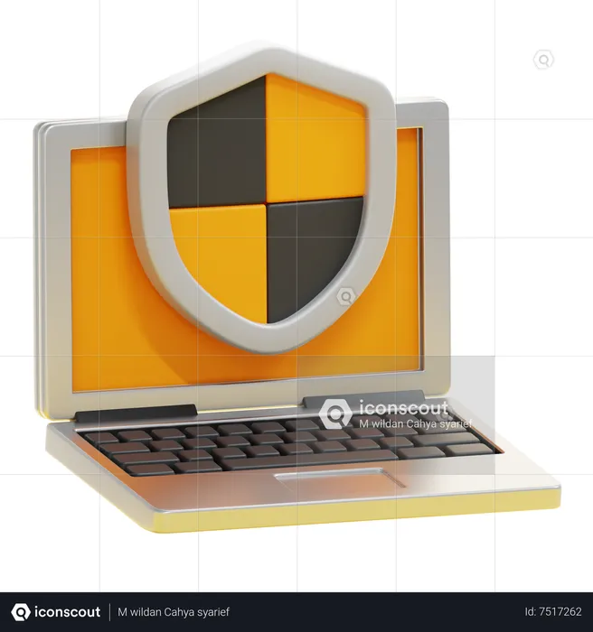 Sécurité des ordinateurs portables  3D Icon