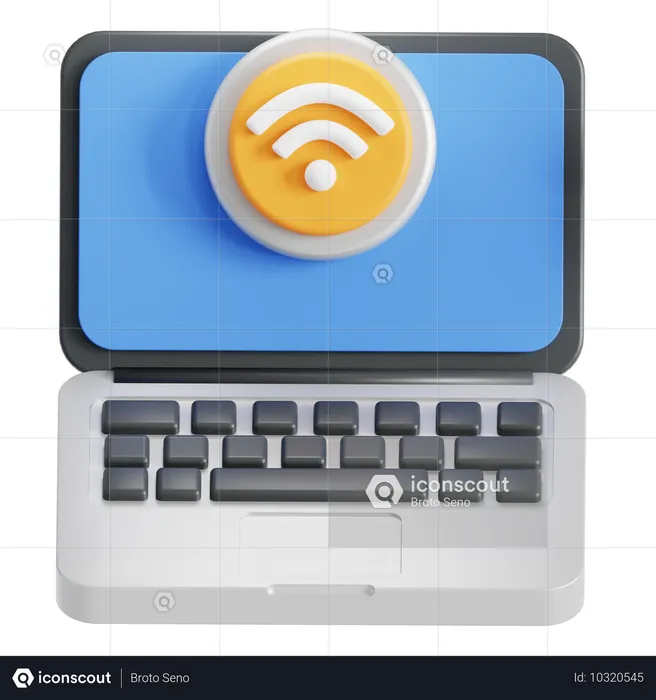 Wi-Fi pour ordinateur portable  3D Icon