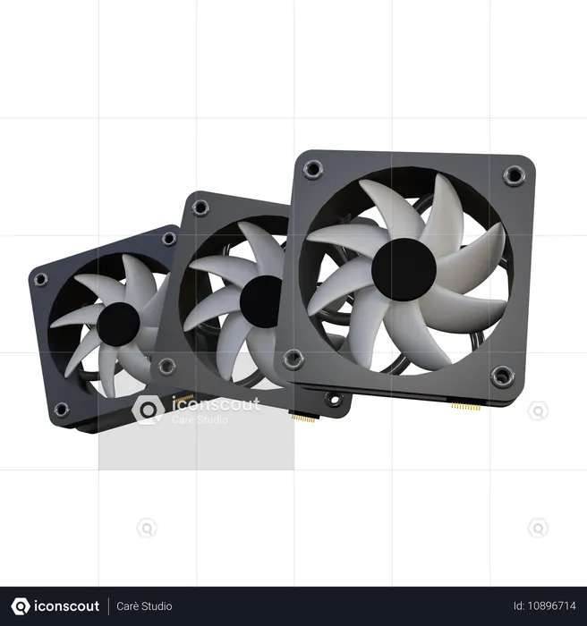 Ventilateur d'ordinateur  3D Icon