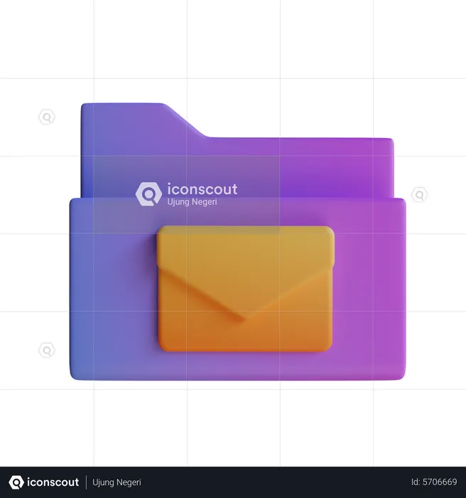 Ordner Mail  3D Icon