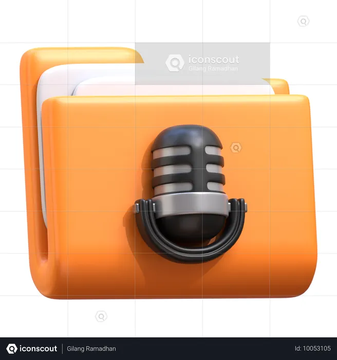 Ordner Podcast  3D Icon