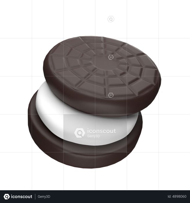 Oreo Biscuit 3D Icon
