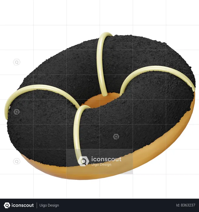 Oreo Donut  3D Icon