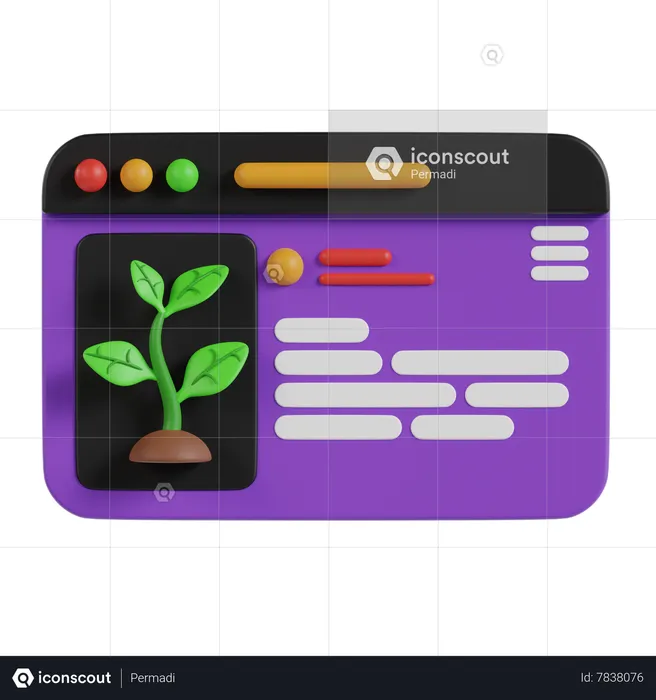 Organic Content  3D Icon