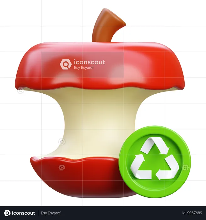 Organic Waste Recycling  3D Icon