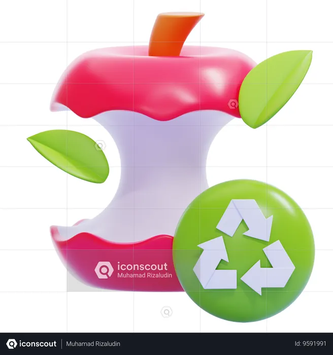 Organic Waste Recycling  3D Icon