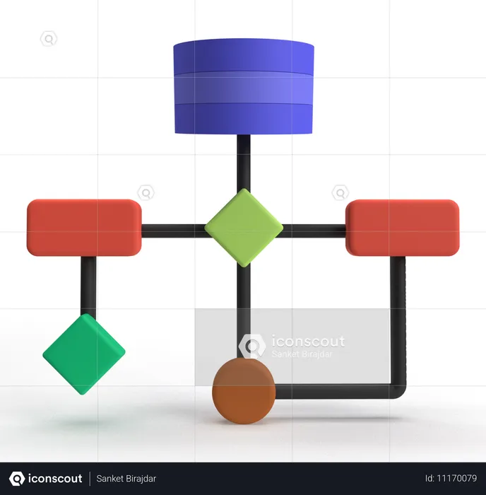 Organigramme des données  3D Icon