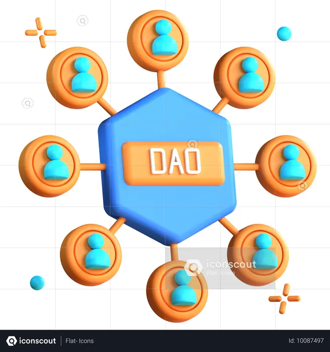 Organisation autonome décentralisée  3D Icon