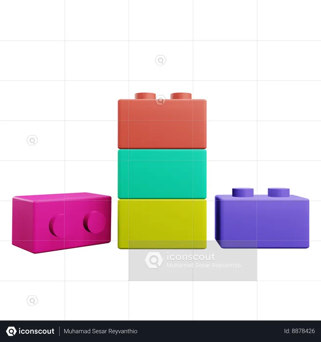 Organizar bloques  3D Icon